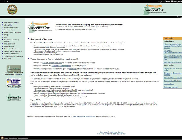 NH ServiceLink Resource Center
