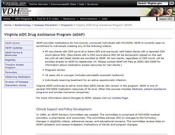 Virginia AIDS Drug Assistance Program