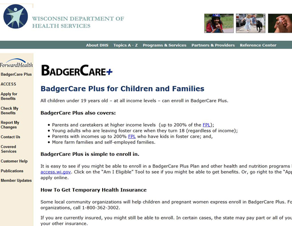 BadgerCare Plus For Children and Families